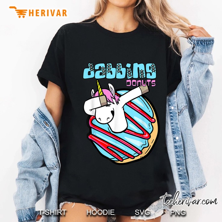 Dabbing Donuts Unicorn Ladies Tee