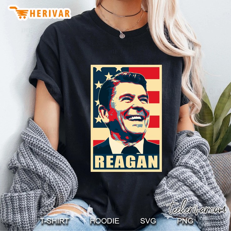 Ronald Reagan Propaganda Poster Ladies Tee