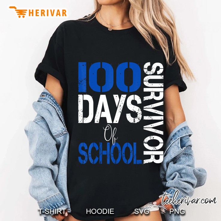 100 Day Of School Survivor Ladies Tee