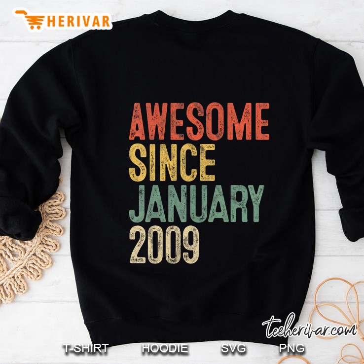 Awesome Since January 2009 Vintage Version Sweatshirt