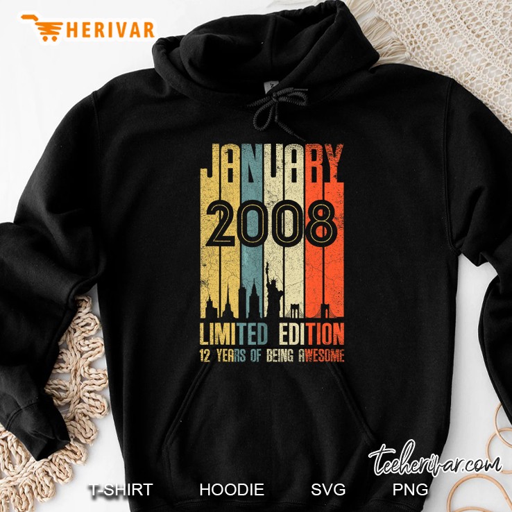 January 2008 Limited Edition 12 Years Of Being Awesome Vintage Version Hoodie