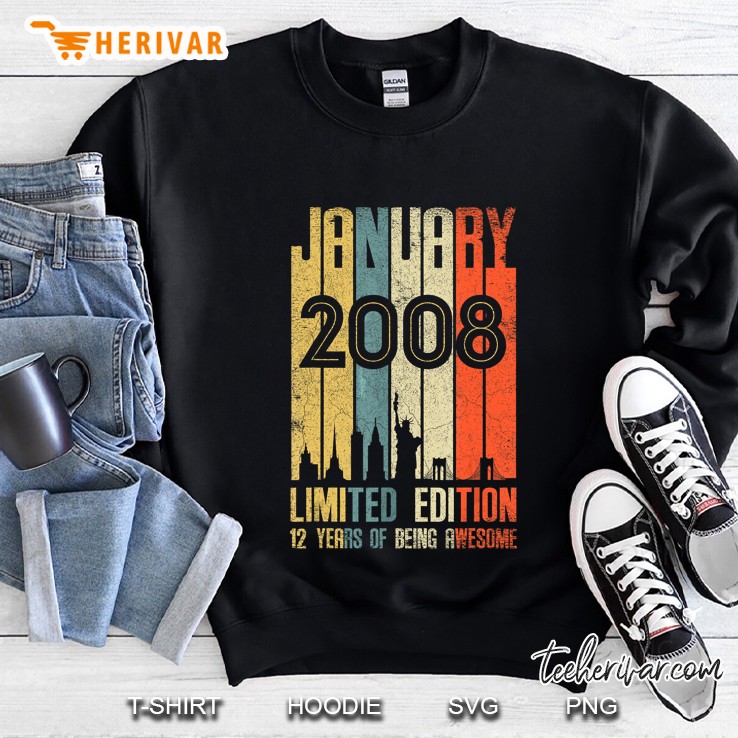 January 2008 Limited Edition 12 Years Of Being Awesome Vintage Version Sweatshirt