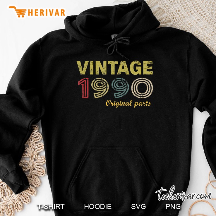 Vintage 1990 Original Parts 30th Birthday Hoodie