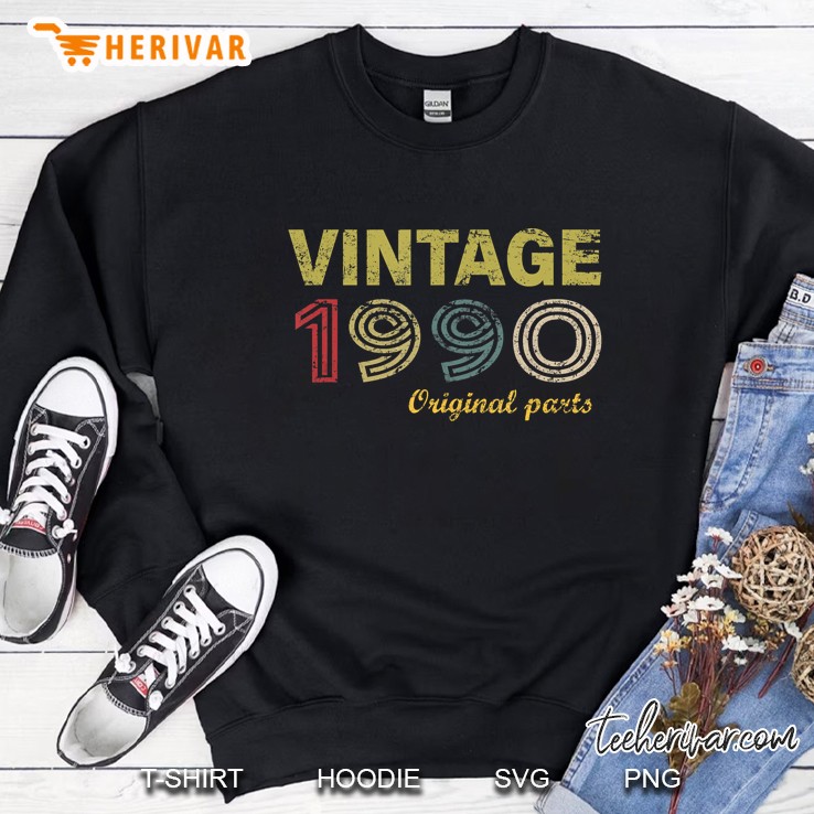 Vintage 1990 Original Parts 30th Birthday Sweatshirt