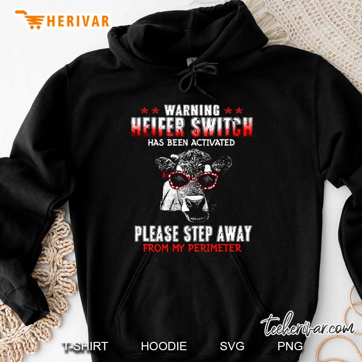 Warning Heifer Switch Has Been Activated Cow With Glasses Version Hoodie
