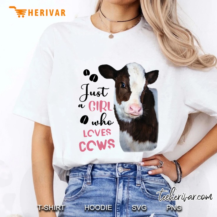 Just A Girl Who Loves Cows Version2 Ladies Tee