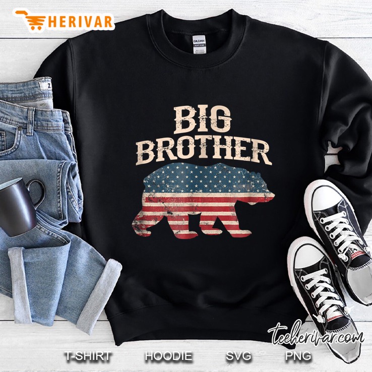 Big Brother American Flag Bear Sweatshirt