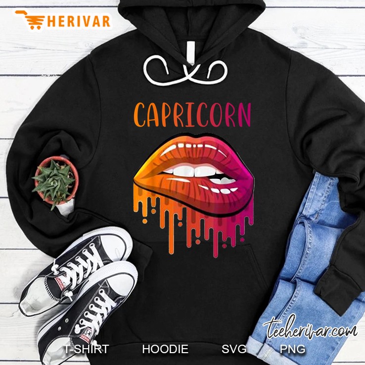 Capricorn Lips Zodiac Hoodie
