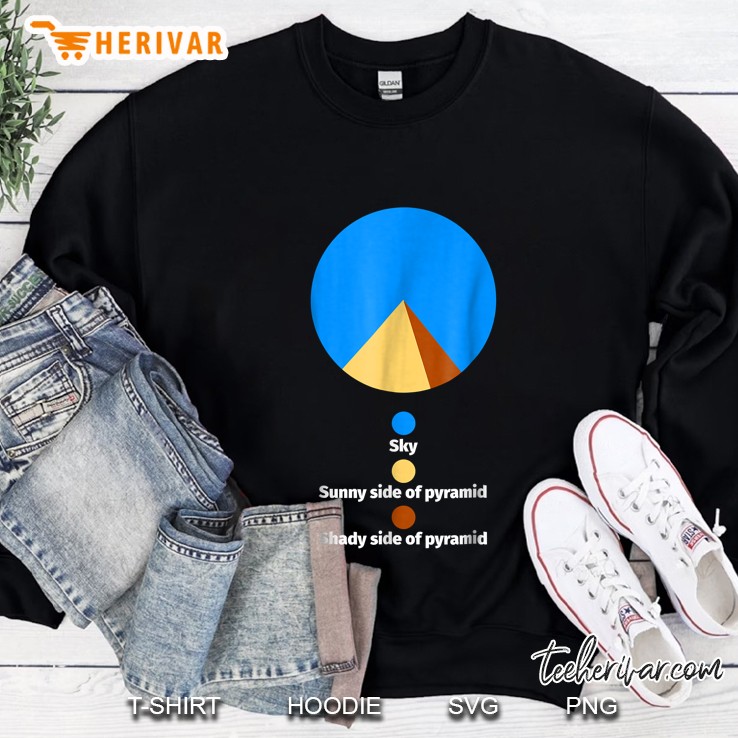 Sky Sunny Side Of Pyramid Shady Side Of Pyramid Sweatshirt