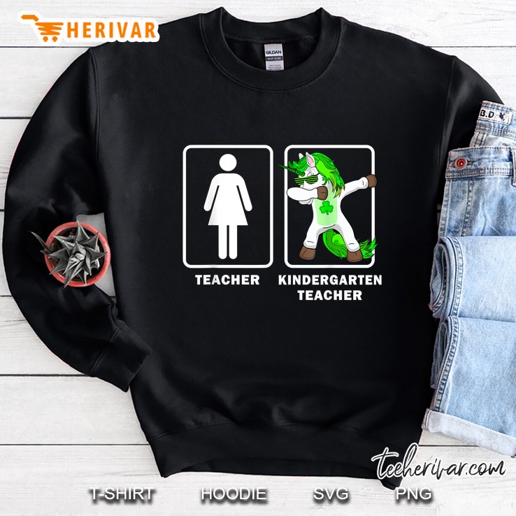 Kindergarten Teacher Dabbing Unicorn Irish Ireland Sweatshirt