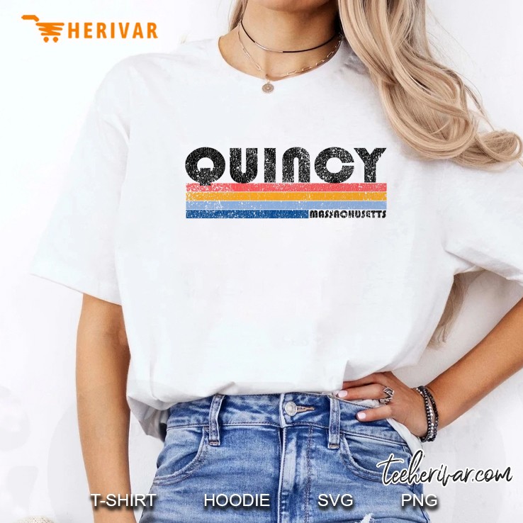 Quincy Massachusetts Vintage Version Ladies Tee