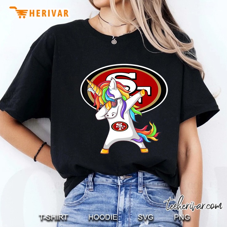 Patrick Unicorn Dabbing Football Team Sanfrancisco Ladies Tee