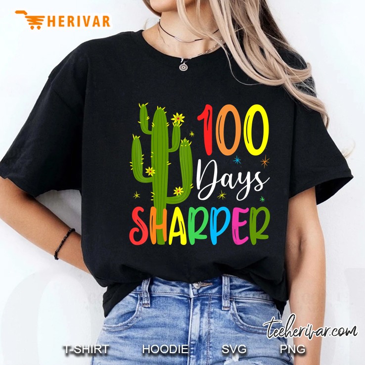 100Th Day Of School Teacher Sharper Cactus Ladies Tee