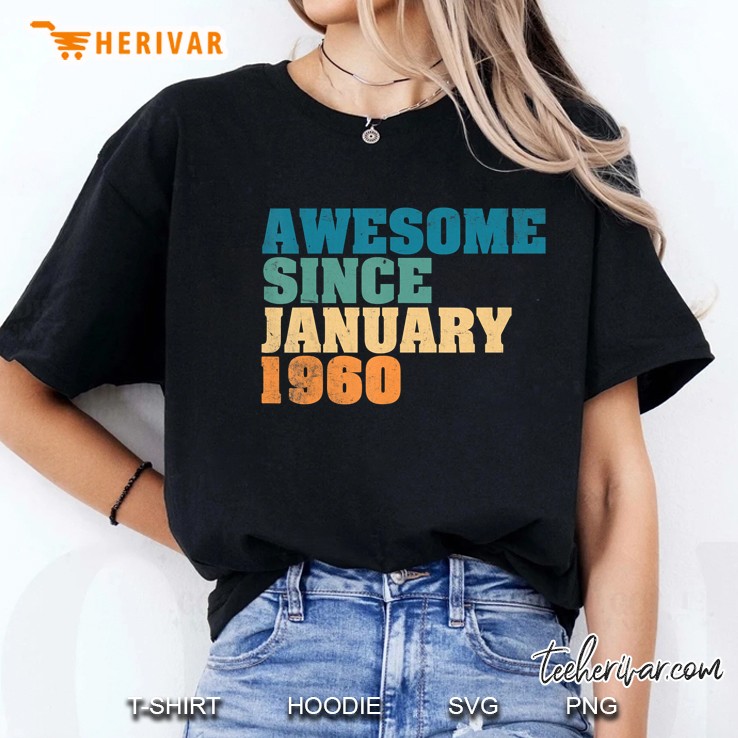 Awesome Since January 1960 Vintage Version Ladies Tee
