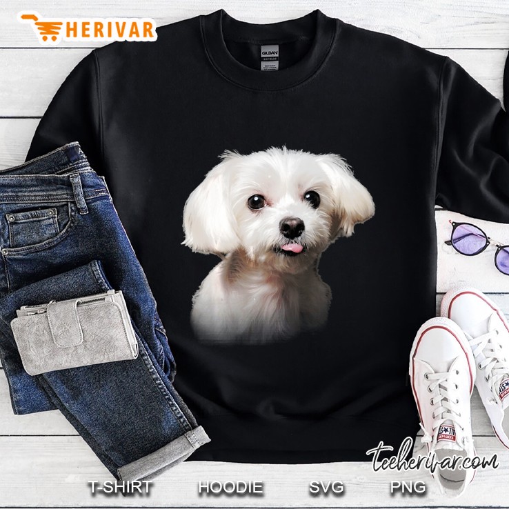 Maltese Dog Face Sweatshirt