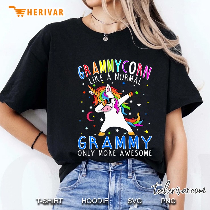 Grammycorn Like A Normal Grammy Only More Awesome Dabbing Unicorn Version Ladies Tee