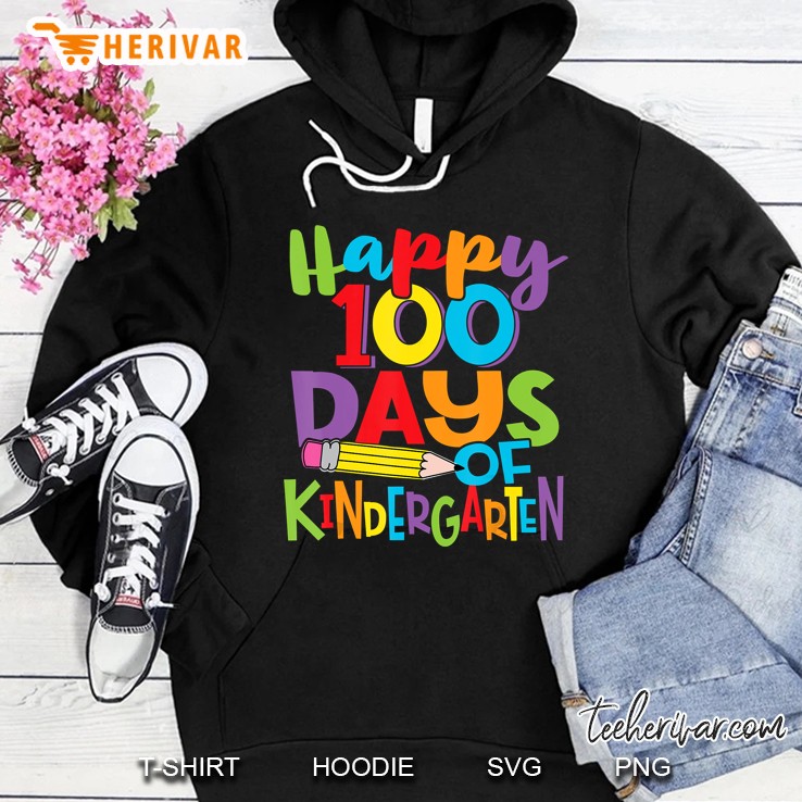 Happy 100 Days Of Kindergarten Colorful Version2 Hoodie