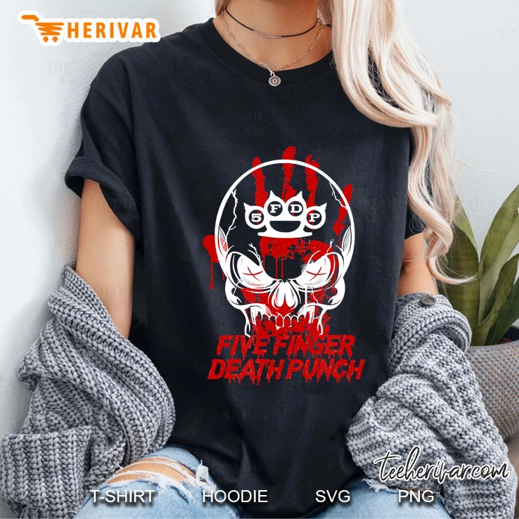 Five Finger Death Punch Skull Version Ladies Tee