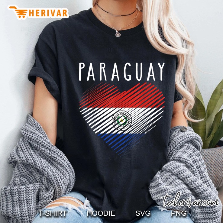 Paraguay Paraguay Flag Heart Ladies Tee
