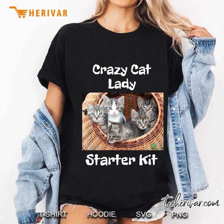 Crazy Cat Lady Starter Kit Ladies Tee