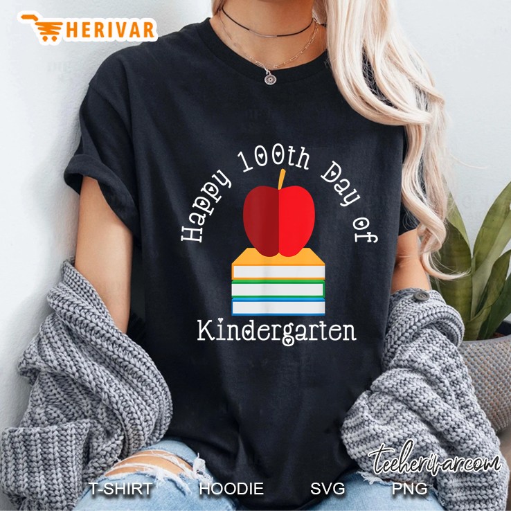 Happy 100th Day Of Kindergarten Apple Books Version Ladies Tee