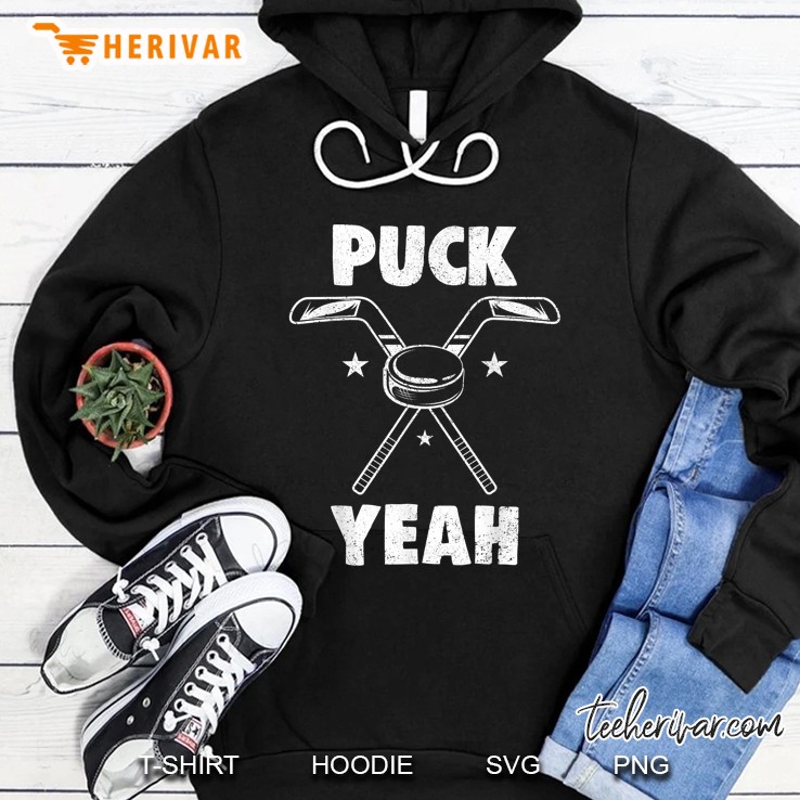 Puck Yeah Hockey Player Hoodie