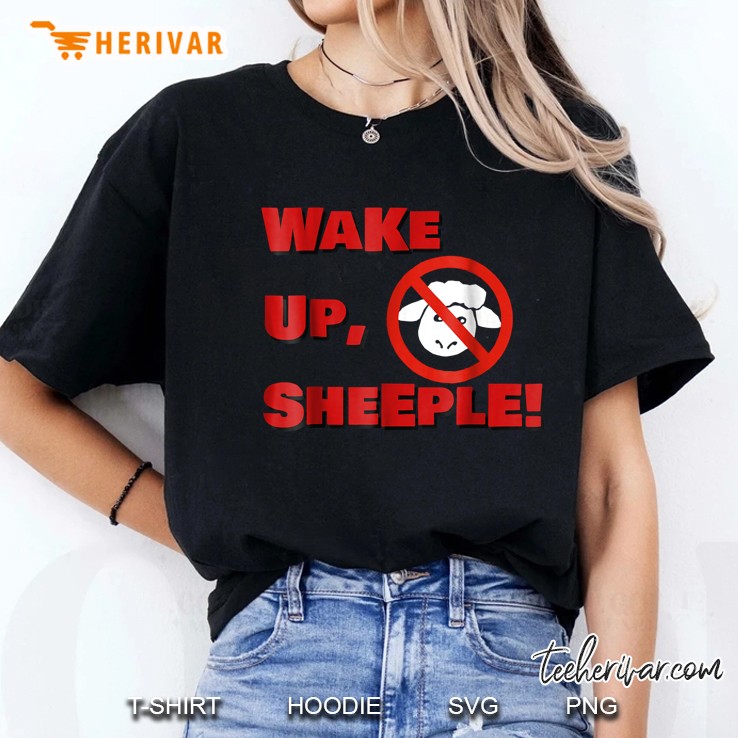 Wake Up Sheeple Anti-Sheep Logo Ladies Tee
