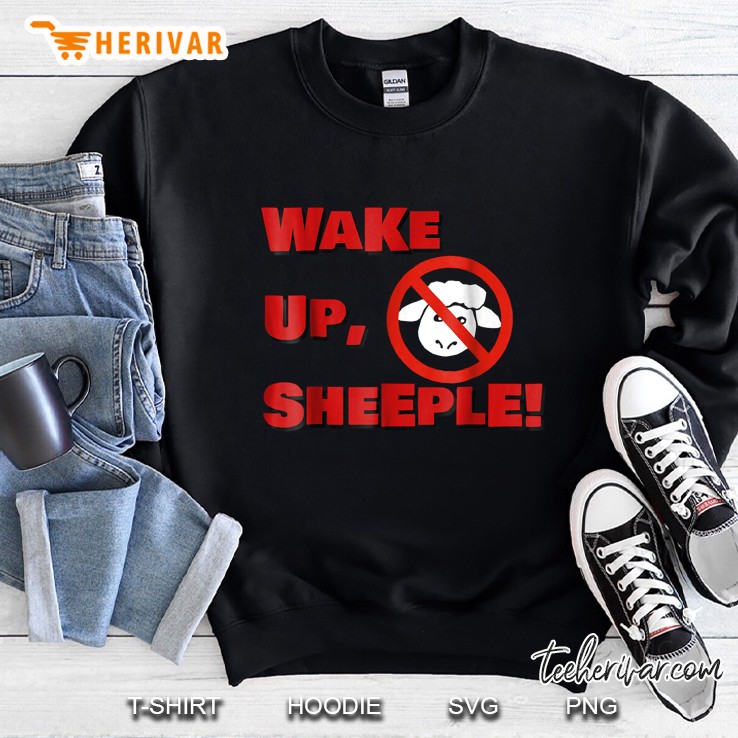 Wake Up Sheeple Anti-Sheep Logo Sweatshirt