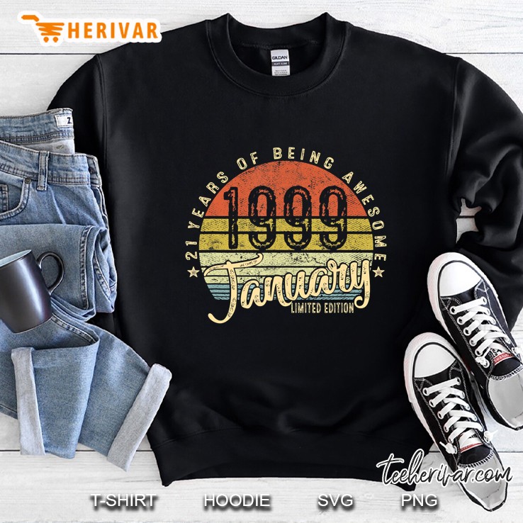 21 Years Of Being Awesome 1999 January Limited Edition Vintage Version Sweatshirt