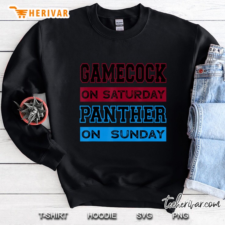 Gamecock On Saturday Panther On Sunday Sweatshirt