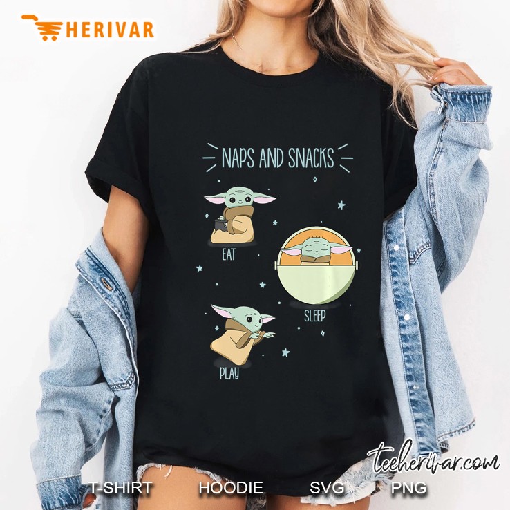 Naps And Snacks Baby Yoda Ladies Tee