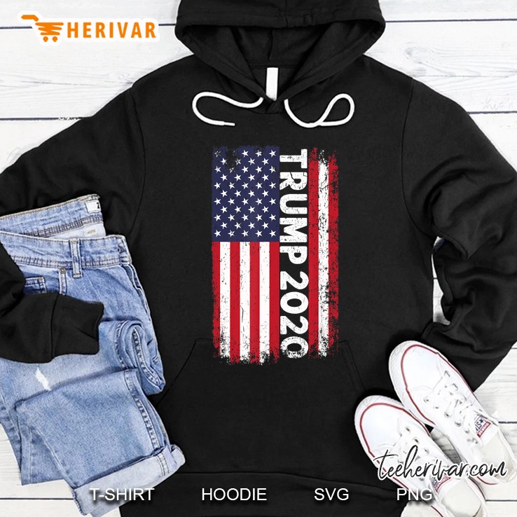 Trump 2020 American Flag Version2 Hoodie