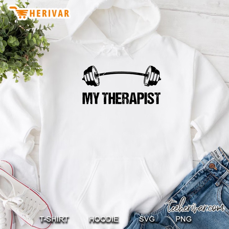 My Therapist White Version Hoodie