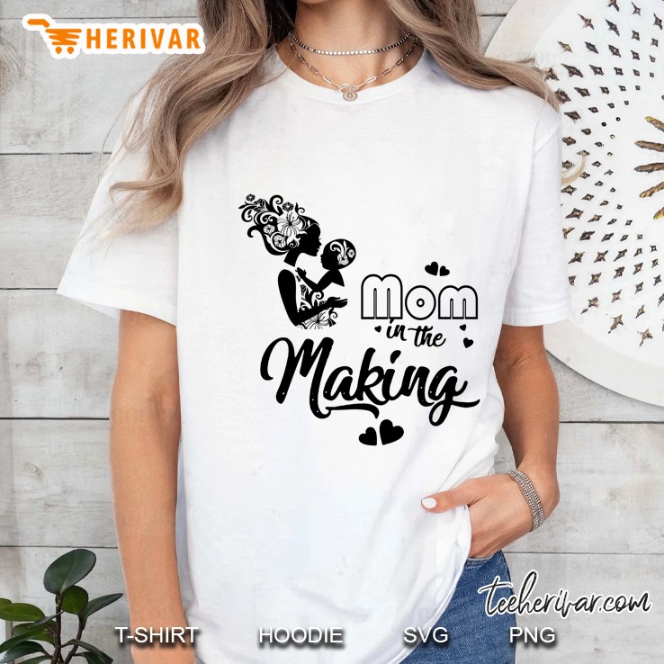 Mom In The Making Mom And Son Black Version Ladies Tee