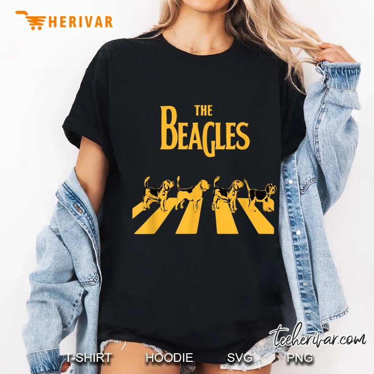 The Beagles Dogs Walking Abbey Road Version Ladies Tee