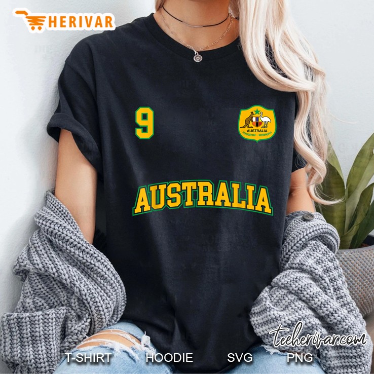 Australia Soccer No 9 Australian Sports Team Ladies Tee