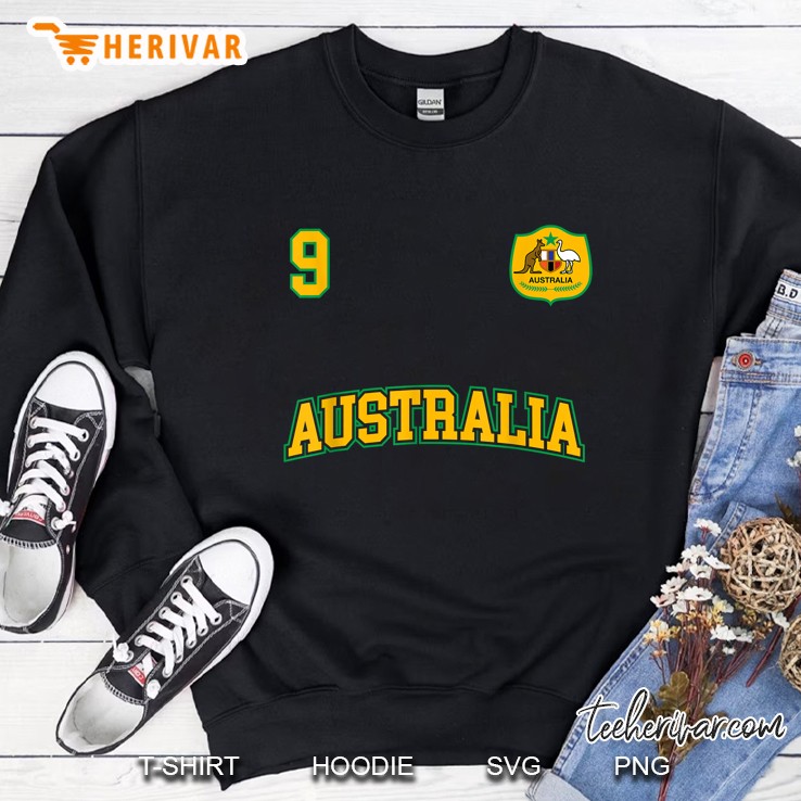 Australia Soccer No 9 Australian Sports Team Sweatshirt