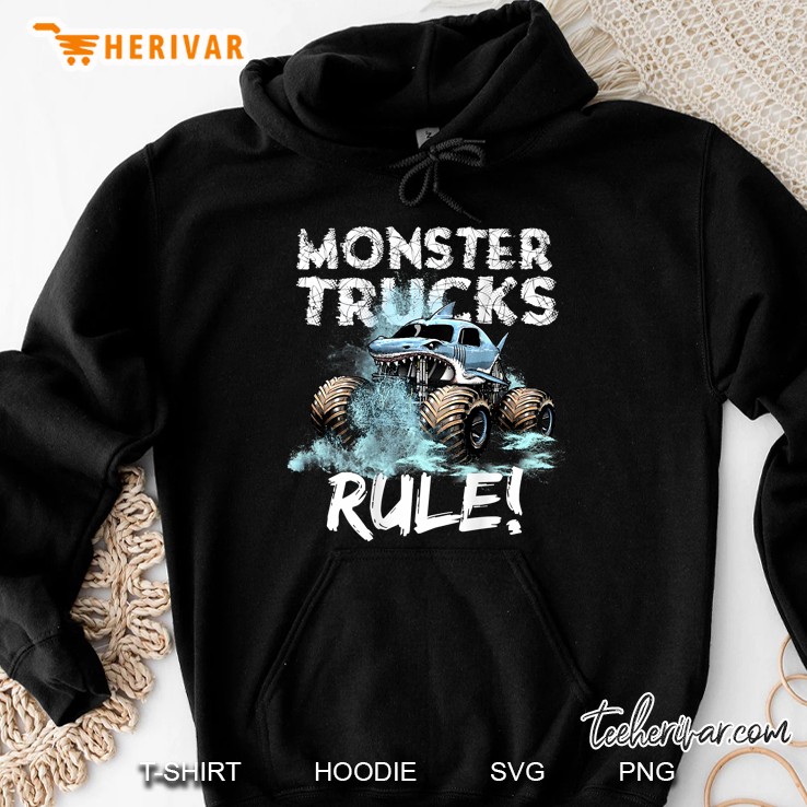Monster Trucks Rule Shark Truck Hoodie