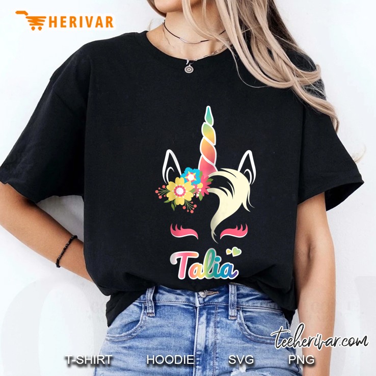 Talia Unicorn Floral Verison Ladies Tee