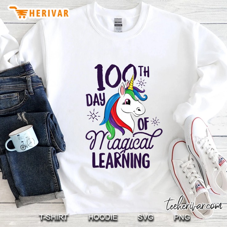 100th Days Of Magical Learning Unicorn Version Sweatshirt