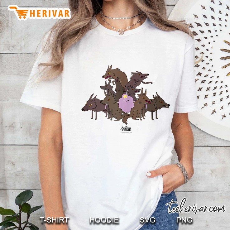 Adventure Time Lumpy Space Princess & Wolves Ladies Tee