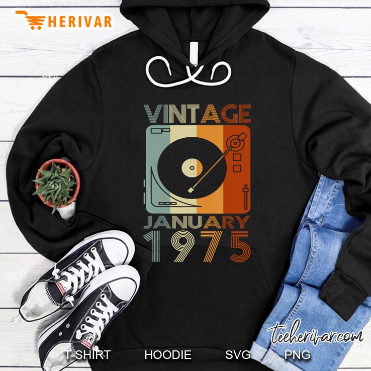 Vintage January 1975 Vinyl Record Version Hoodie