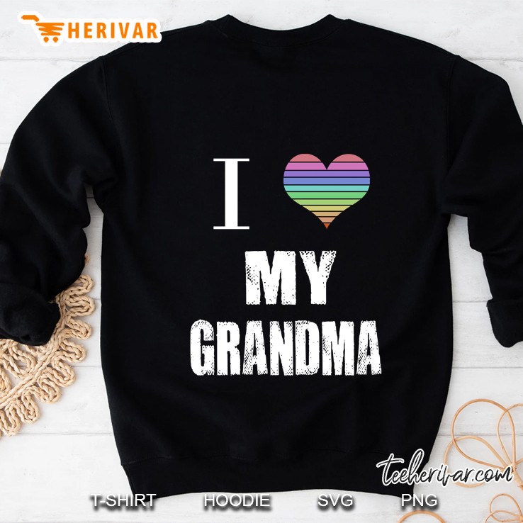 I Love My Grandma Heart Colorful Version Sweatshirt