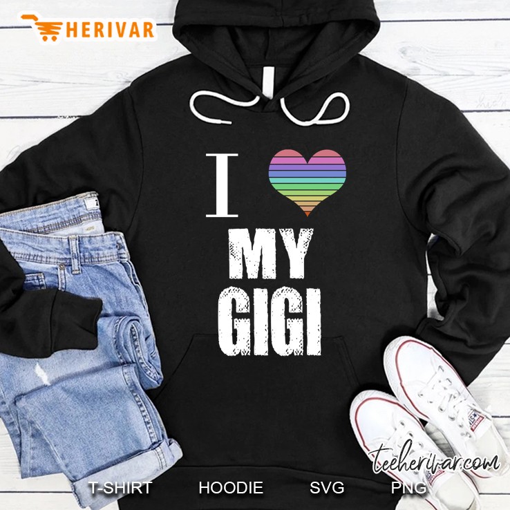 I Love My Gigi Heart Colorful Version Hoodie