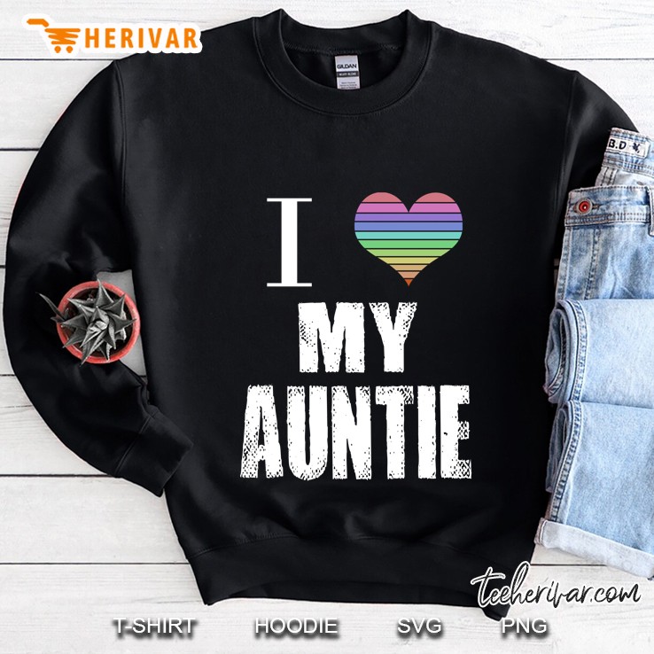I Love My Auntie Heart Colorful Version Sweatshirt
