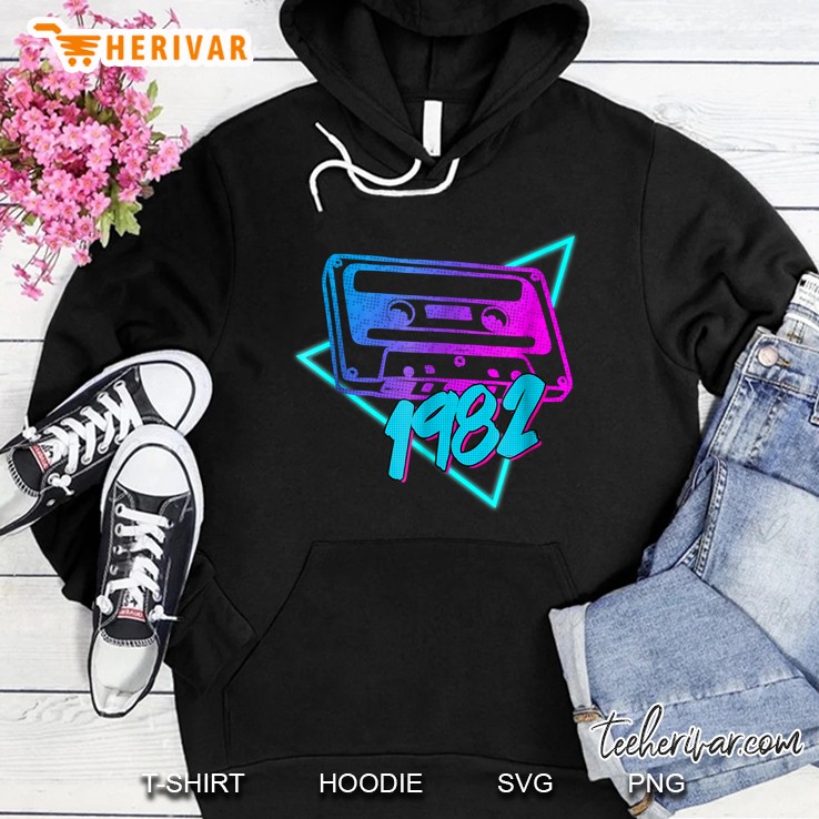 1982 Cassette Tape Music Hoodie