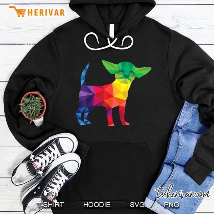 Chihuahua Colorful Polygon Version Hoodie