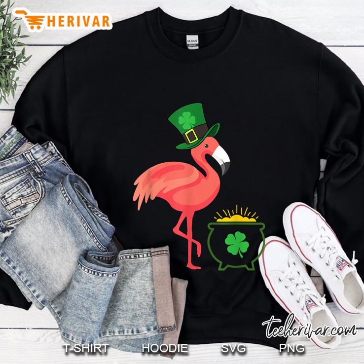 Irish Leprechaun Flamingo St Patricks Day Sweatshirt