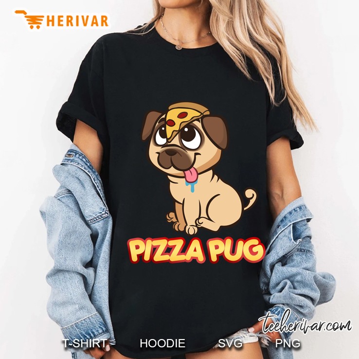 Pizza Pug Dog Lover Ladies Tee