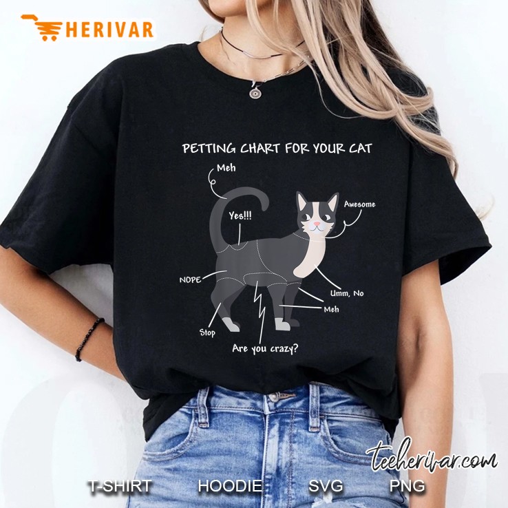 Petting Chart For Your Cat Ladies Tee